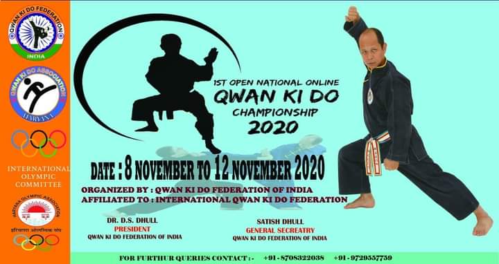 Upcoming Events : 1st Open National Online QWAN KI DO Championship 2020